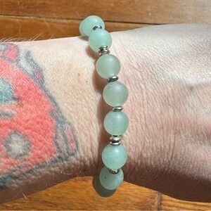 Green Aventurine Crystal Gemstone Stretch Bracelet *Luck & Prosperity* 💚